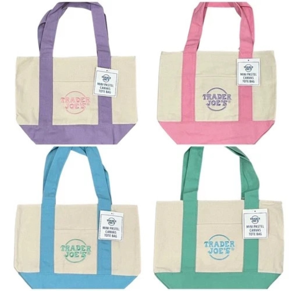 Trader Joes Mini Pastel Bags Set Of 4 2026 IN HAND READY TO SHIP!